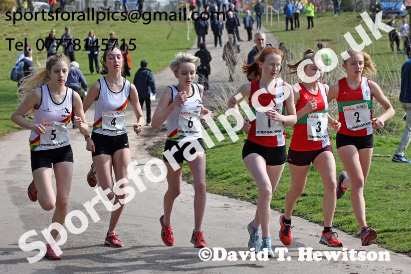 Womens under-17s 5k road race, 2018 ERRA Under-17s and Under-15s 5k Champs, Sutton Coldfield. Photo: David T. Hewitson/Sports for All Pics